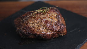 Simple and delicious garlic beurre noisette (brown butter) organic beef filet mignon