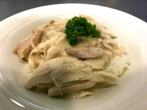 ヒューナー・フリカッセ（鶏肉のフリカッセ）|ドイツの