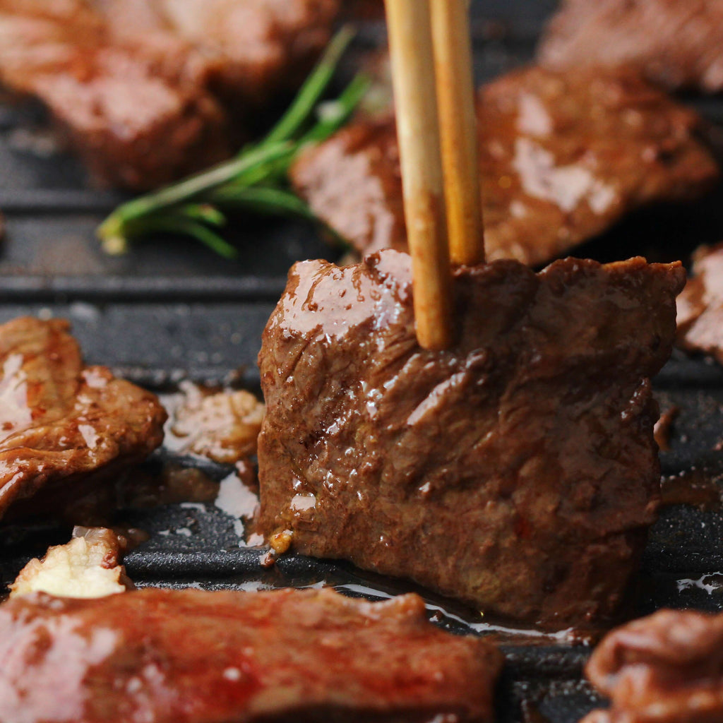 Great for BBQ indoors AND outdoors! Beef hanging tender; thick skirt Slices 250 g x 4 ( 1Kg) 牛ハラミ焼肉用スライス(サガリ付近) 250gx4 合計1キロ ニュージーランド産