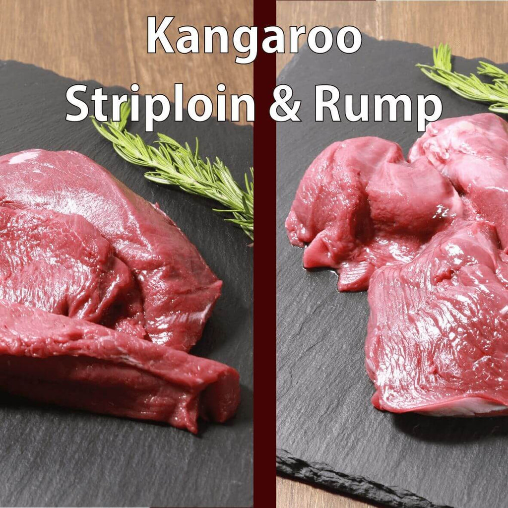 カンガルー肉 サーロイン ランプ 食べ比べセット オンラインショップ ネット通販 ホールミート Australian Wild black kangaroo Sirloin and rump set whole meat