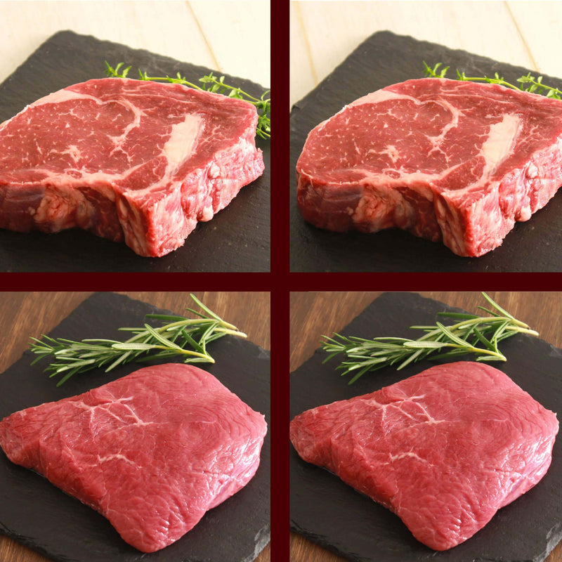 Ribeye Rump Steak Comparison Set (4 pieces)