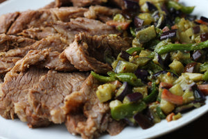 Slow cooked beef brisket with Spanish influences