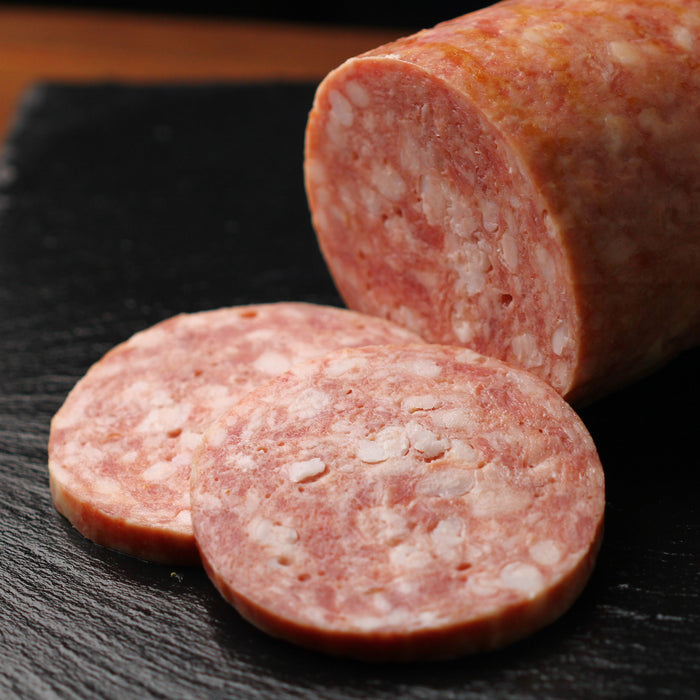 Japanese mortadella contains bacon chunks  700g | Whole Meat