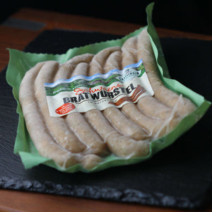細長いドイツ・オーストリアソーセージ　8本入り（合計400G）　ブラートヴルスト　Bratwurst Very long and thin Farmer Pork Sausages 8pcs x 50g = 400g
