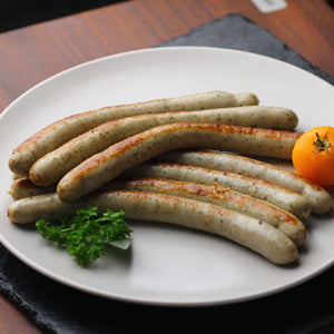 ドイツ・オーストリアソーセージ　8本入り（合計400G）　ブラートヴルスト　Bratwurst Very long and thin Farmer Pork Sausages 8pcs x 50g = 400g