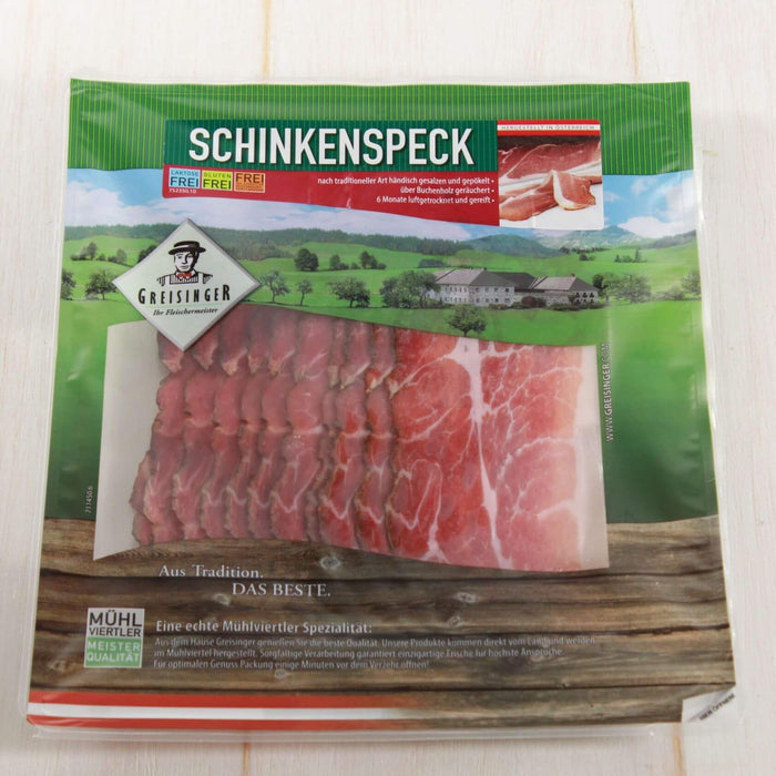 Smoked Pork Shoulder Ham Slices (Schinkenspeck) from Austria